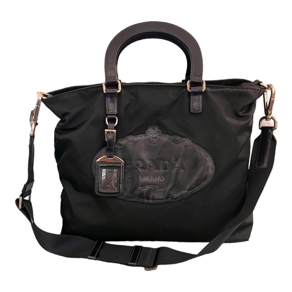 PRADA Canapa Logo Tessuto Satchel - Picture 2 of 6